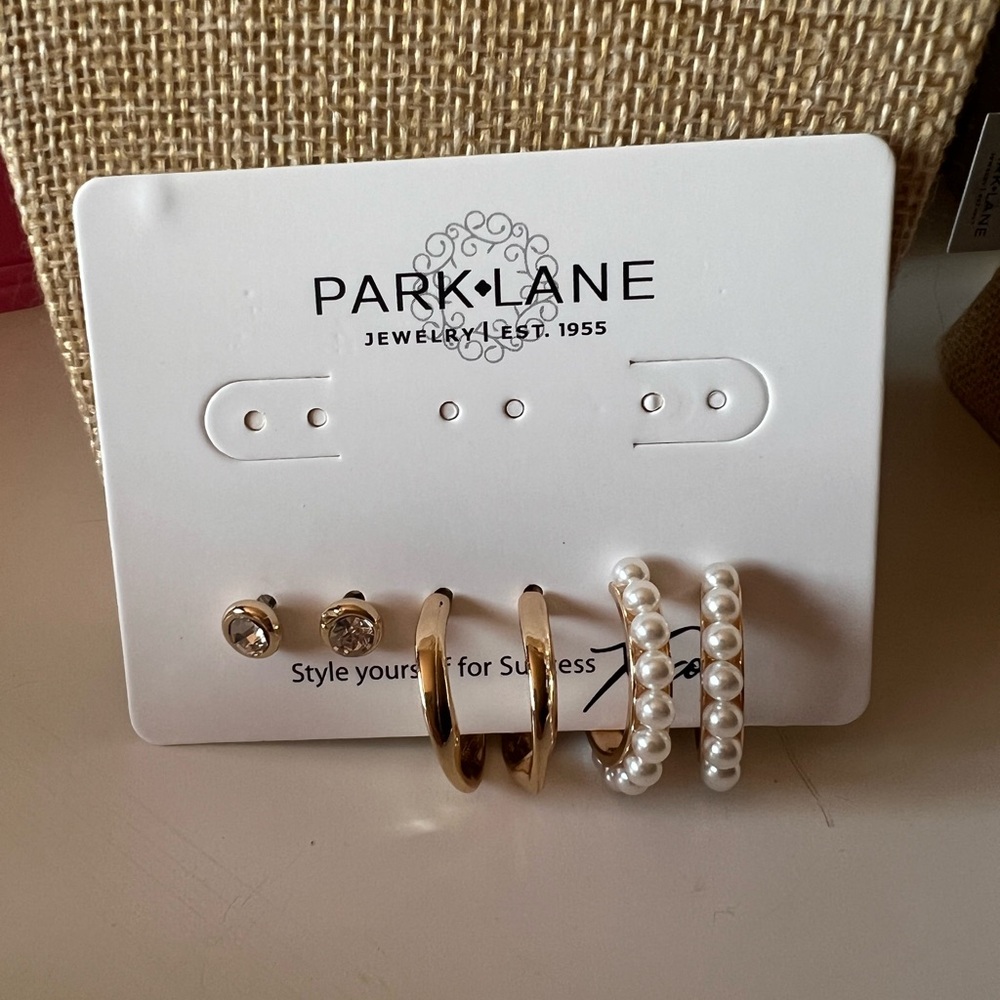 Park Lane Gold and White Earring Collection